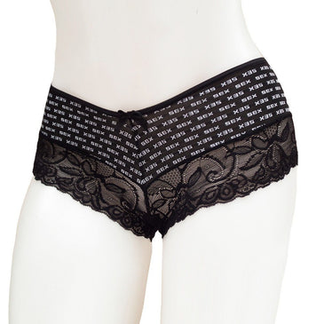 Kit 3 Calcinhas Caleçon Sexy com RendaCalcinha confeccionada em romantic ( Microfibra ) estampada e renda detalhe aplicação de laço no entremeio. forro em algodão,...